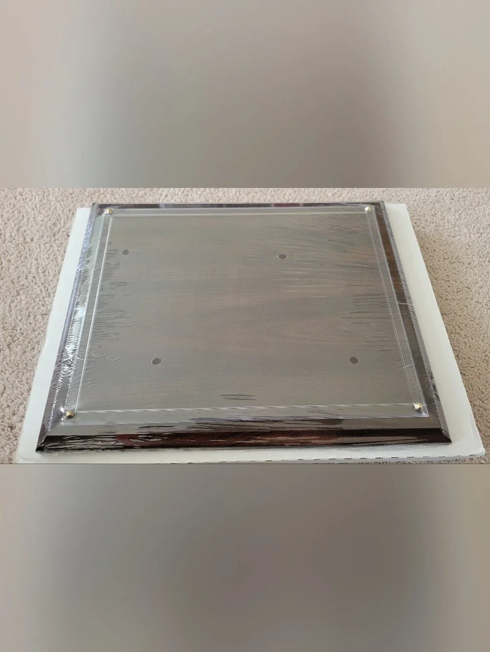 Brand NEW Wood Finish Wall Plaque Frame - Dark Brown
